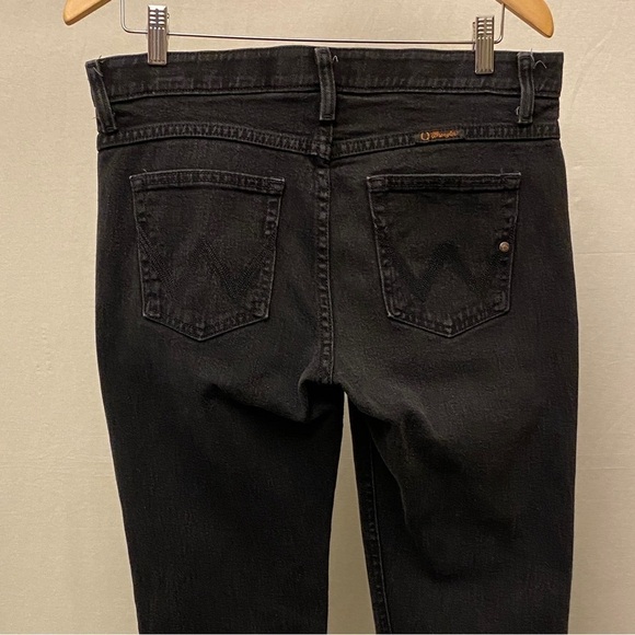 Wrangler 9/10 Women's Jeans Q- Baby Ultimate Riding Black Wrq20bl Bootcut - Picture 6 of 12
